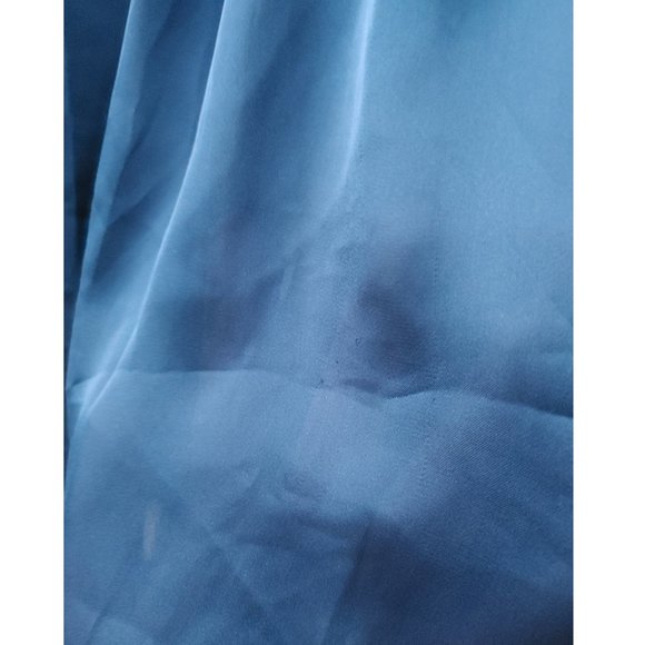 CALYPSO DARK BLUE TOP WITH PLEATED FLUTTER SLEEVES (US 6) - Picture 2 of 4